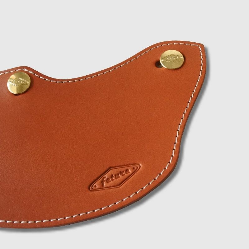 SUPREMUS ハンドメイド ロング レザーバイザー ブラウン feture 2