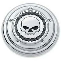 スカル＆チェーンコレクション・エアクリーナートリム（エボ1340、Twin Cam用）　/ジュエルスカル-01