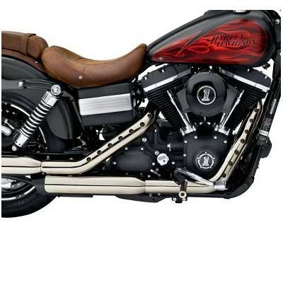 スクリーミンイーグル　ブラッシュニッケル・エキゾーストシールド　'06～ダイナ-02