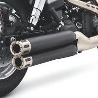 スクリーミンイーグル ストリートパフォーマンスマフラー ジェットブラック/ブラッシュニッケル-01