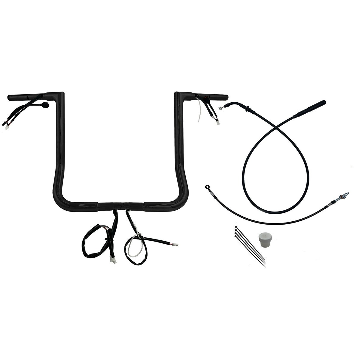  2024以降 ストリートグライド EZインストール 1-1/4インチ径フラットトップ・ハンドルバーキット 16インチ (グロスブラック)