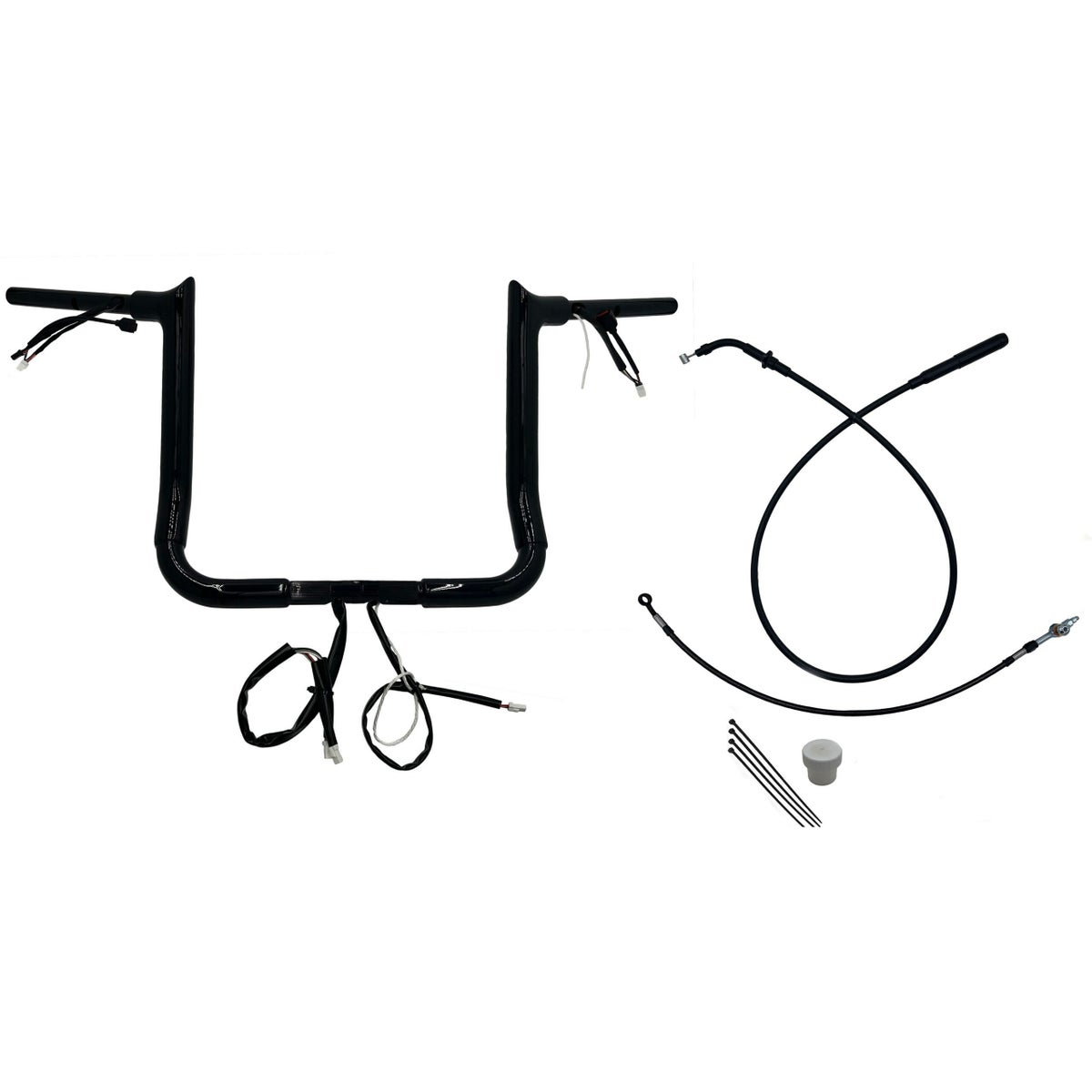 2024以降 ストリートグライド EZインストール 1-1/2インチ径ポインテッドトップ・ハンドルバーキット 14インチ (グロスブラック)
