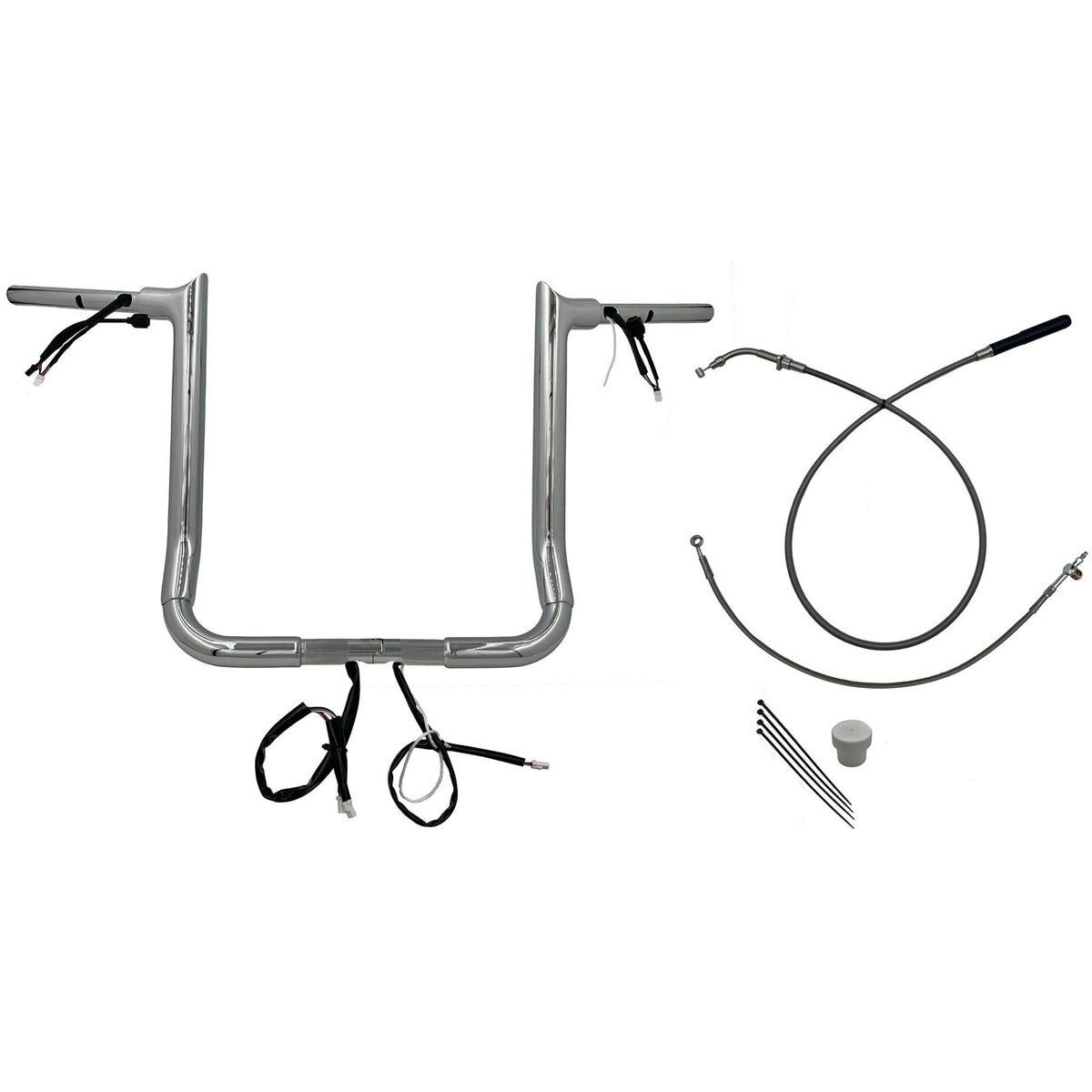 2024以降 ストリートグライド EZインストール 1-1/2インチ径ポインテッドトップ・ハンドルバーキット 16インチ (クローム)