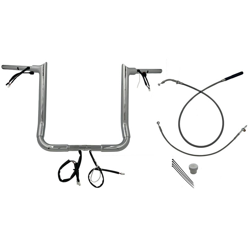 2024以降 ストリートグライド EZインストール 1-1/2インチ径ポインテッドトップ・ハンドルバーキット 16インチ (クローム)