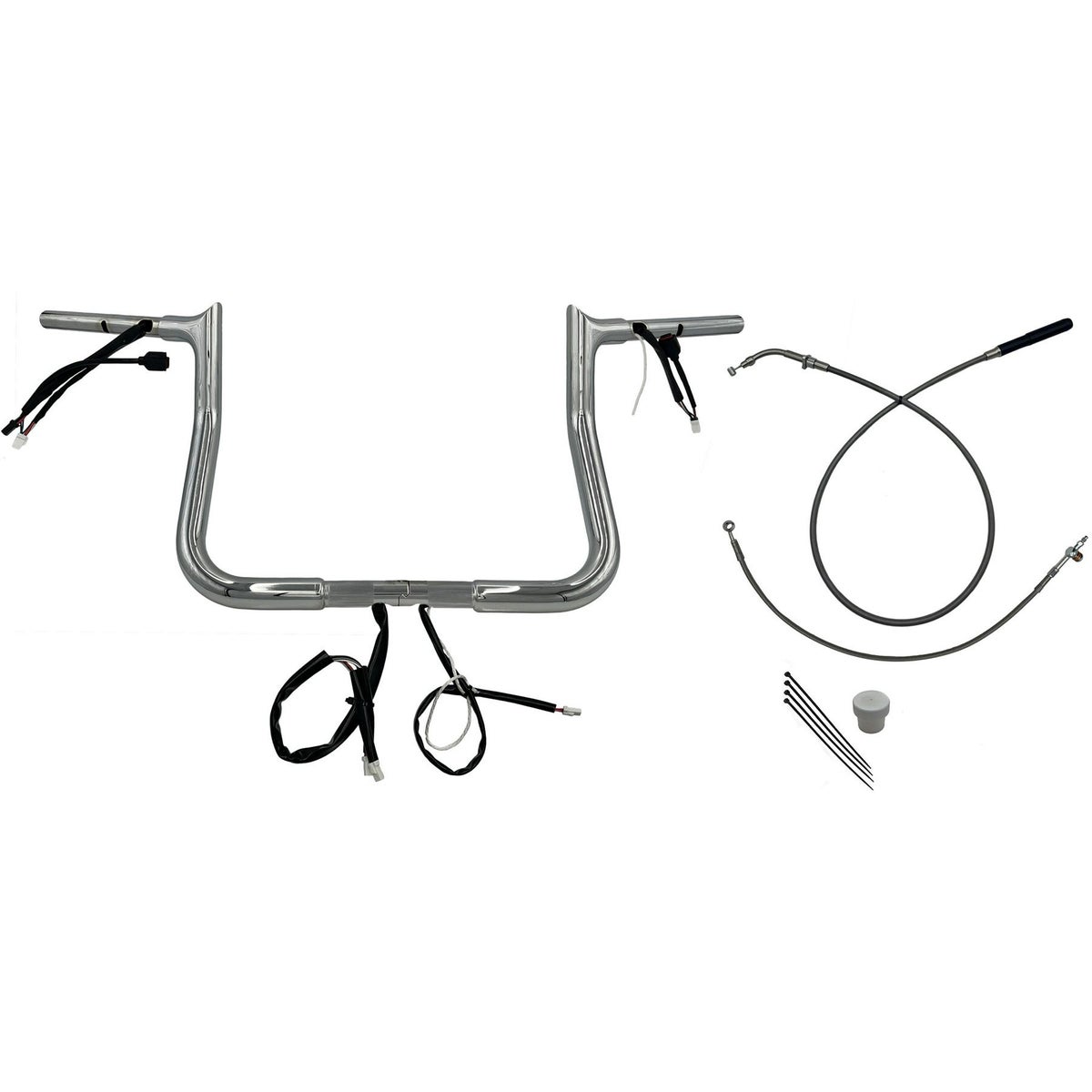2024以降 ストリートグライド EZインストール 1-1/4インチ径ポインテッドトップ・ハンドルバーキット 11インチ (クローム)