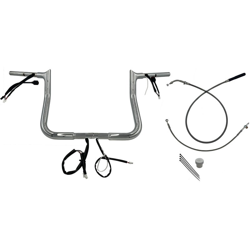 2024以降 ストリートグライド EZインストール 1-1/4インチ径ポインテッドトップ・ハンドルバーキット 11インチ (クローム)