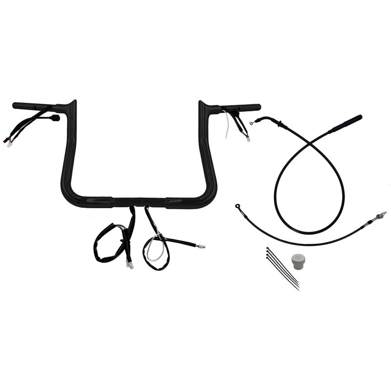 2024以降 ストリートグライド EZインストール 1-1/4インチ径ポインテッドトップ・ハンドルバーキット 11インチ (グロスブラック)