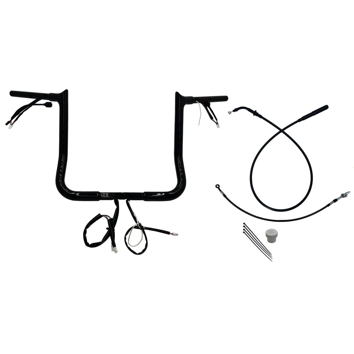 2024以降 ストリートグライド EZインストール 1-1/4インチ径ポインテッドトップ・ハンドルバーキット 14インチ (グロスブラック)