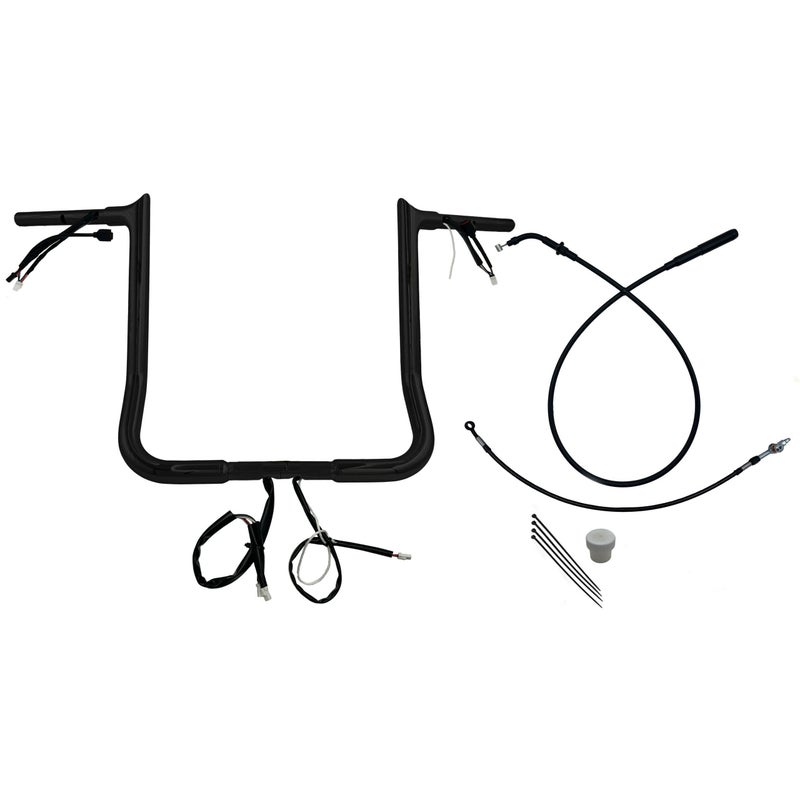 2024以降 ストリートグライド EZインストール 1-1/4インチ径ポインテッドトップ・ハンドルバーキット 16インチ (グロスブラック)