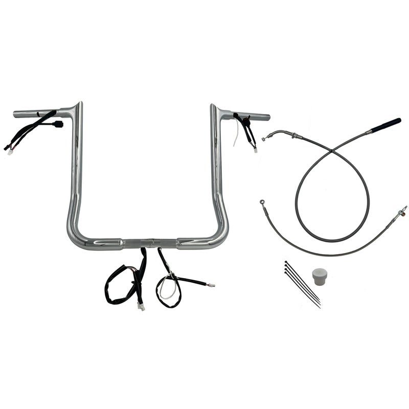 2024以降 ストリートグライド EZインストール 1-1/4インチ径ポインテッドトップ・ハンドルバーキット 16インチ (クローム)