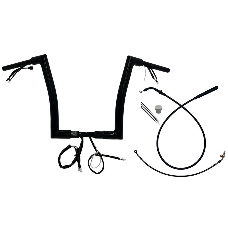 2024以降 ロードグライド EZインストール 1-1/2インチ径フラットトップ・ハンドルバーキット 14インチ (グロスブラック)