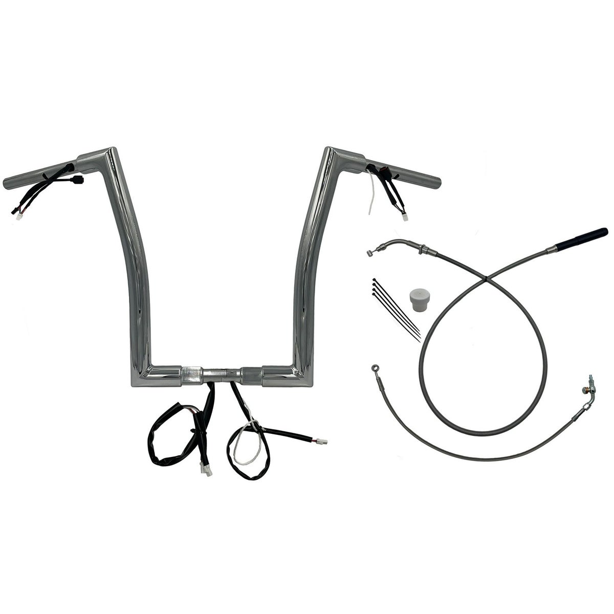 2024以降 ロードグライド EZインストール 1-1/2インチ径フラットトップ・ハンドルバーキット 16インチ (クローム)