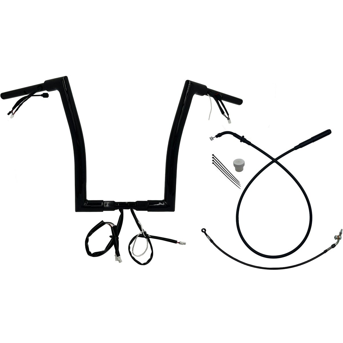 2024以降 ロードグライド EZインストール 1-1/2インチ径フラットトップ・ハンドルバーキット 16インチ (グロスブラック)