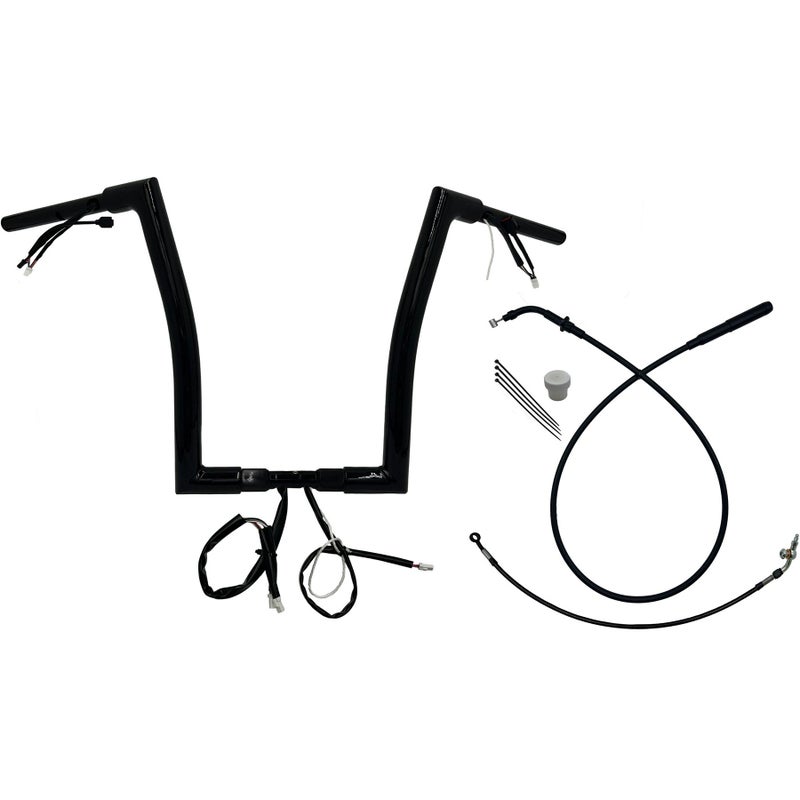 2024以降 ロードグライド EZインストール 1-1/2インチ径フラットトップ・ハンドルバーキット 16インチ (グロスブラック)