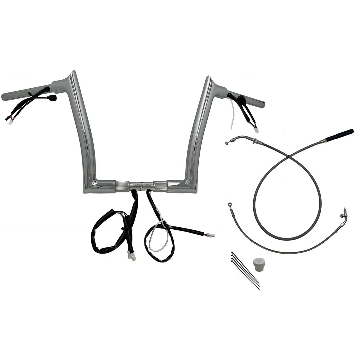 2024以降 ロードグライド EZインストール 1-1/2インチ径ポインテッドトップ・ハンドルバーキット 12インチ (クローム)