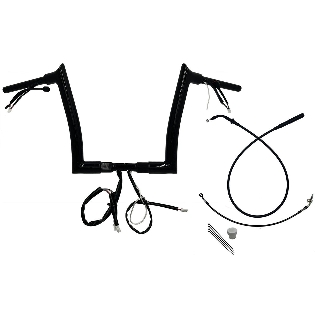 2024以降 ロードグライド EZインストール 1-1/2インチ径ポインテッドトップ・ハンドルバーキット 12インチ (グロスブラック)