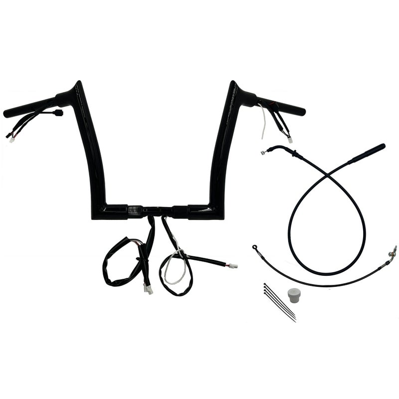 2024以降 ロードグライド EZインストール 1-1/2インチ径ポインテッドトップ・ハンドルバーキット 12インチ (グロスブラック)