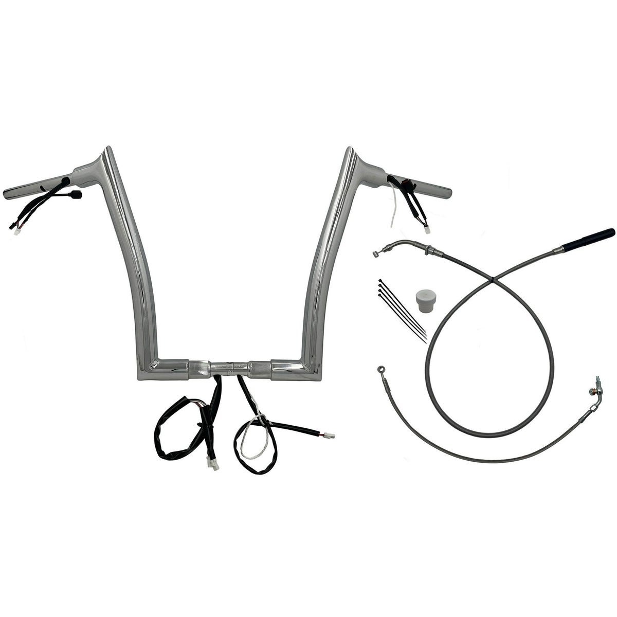 2024以降 ロードグライド EZインストール 1-1/2インチ径ポインテッドトップ・ハンドルバーキット 14インチ (クローム)