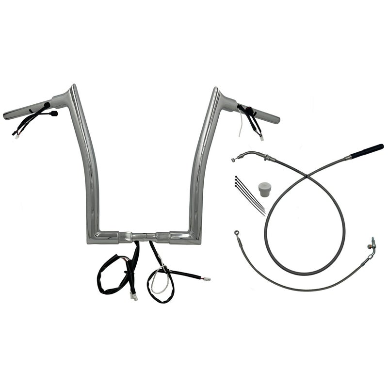 2024以降 ロードグライド EZインストール 1-1/2インチ径ポインテッドトップ・ハンドルバーキット 16インチ (クローム)