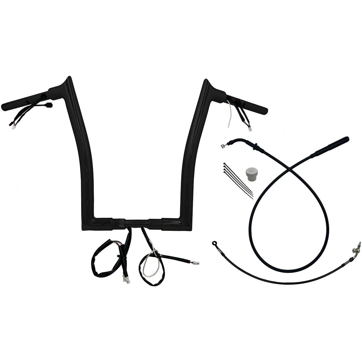 2024以降 ロードグライド EZインストール 1-1/2インチ径ポインテッドトップ・ハンドルバーキット 16インチ (グロスブラック)