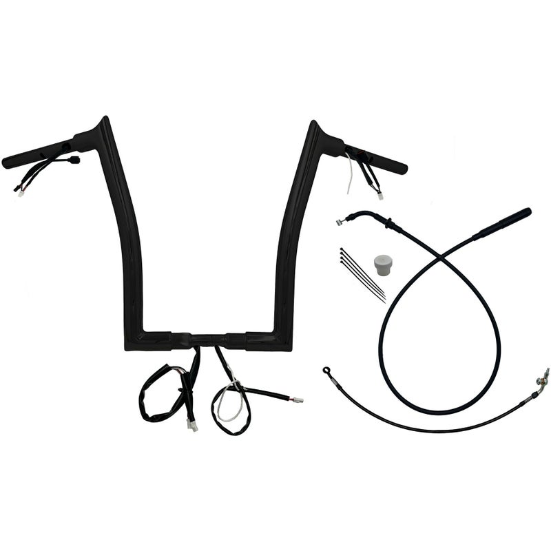 2024以降 ロードグライド EZインストール 1-1/2インチ径ポインテッドトップ・ハンドルバーキット 16インチ (グロスブラック)