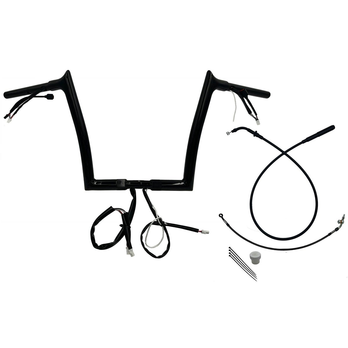 2024以降 ロードグライド EZインストール 1-1/4インチ径ポインテッドトップ・ハンドルバーキット 12インチ (グロスブラック)