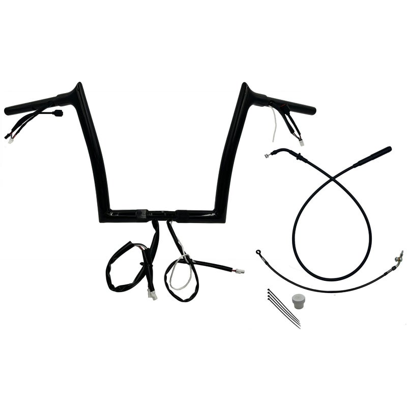 2024以降 ロードグライド EZインストール 1-1/4インチ径ポインテッドトップ・ハンドルバーキット 12インチ (グロスブラック)