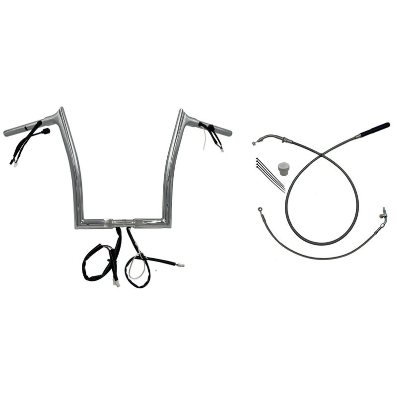 2024以降 ロードグライド EZインストール 1-1/4インチ径ポインテッドトップ・ハンドルバーキット 14インチ (クローム)