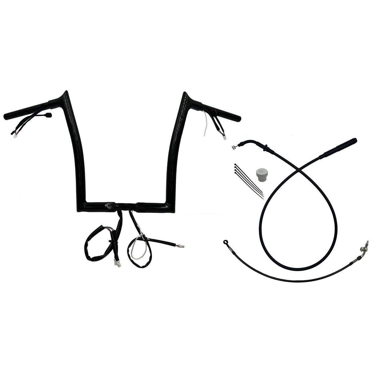 2024以降 ロードグライド EZインストール 1-1/4インチ径ポインテッドトップ・ハンドルバーキット 14インチ (グロスブラック)