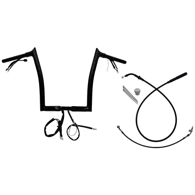 2024以降 ロードグライド EZインストール 1-1/4インチ径ポインテッドトップ・ハンドルバーキット 14インチ (グロスブラック)