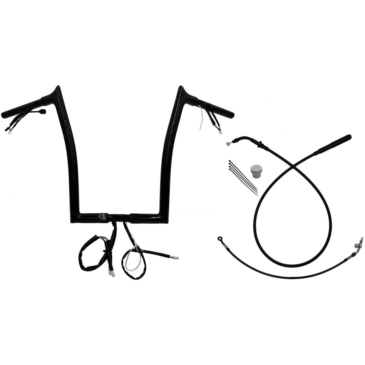 2024以降 ロードグライド EZインストール 1-1/4インチ径ポインテッドトップ・ハンドルバーキット 16インチ (グロスブラック)