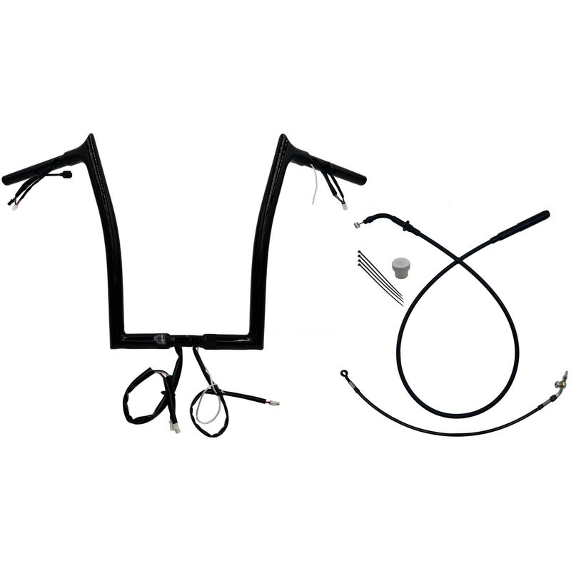 2024以降 ロードグライド EZインストール 1-1/4インチ径ポインテッドトップ・ハンドルバーキット 16インチ (グロスブラック)