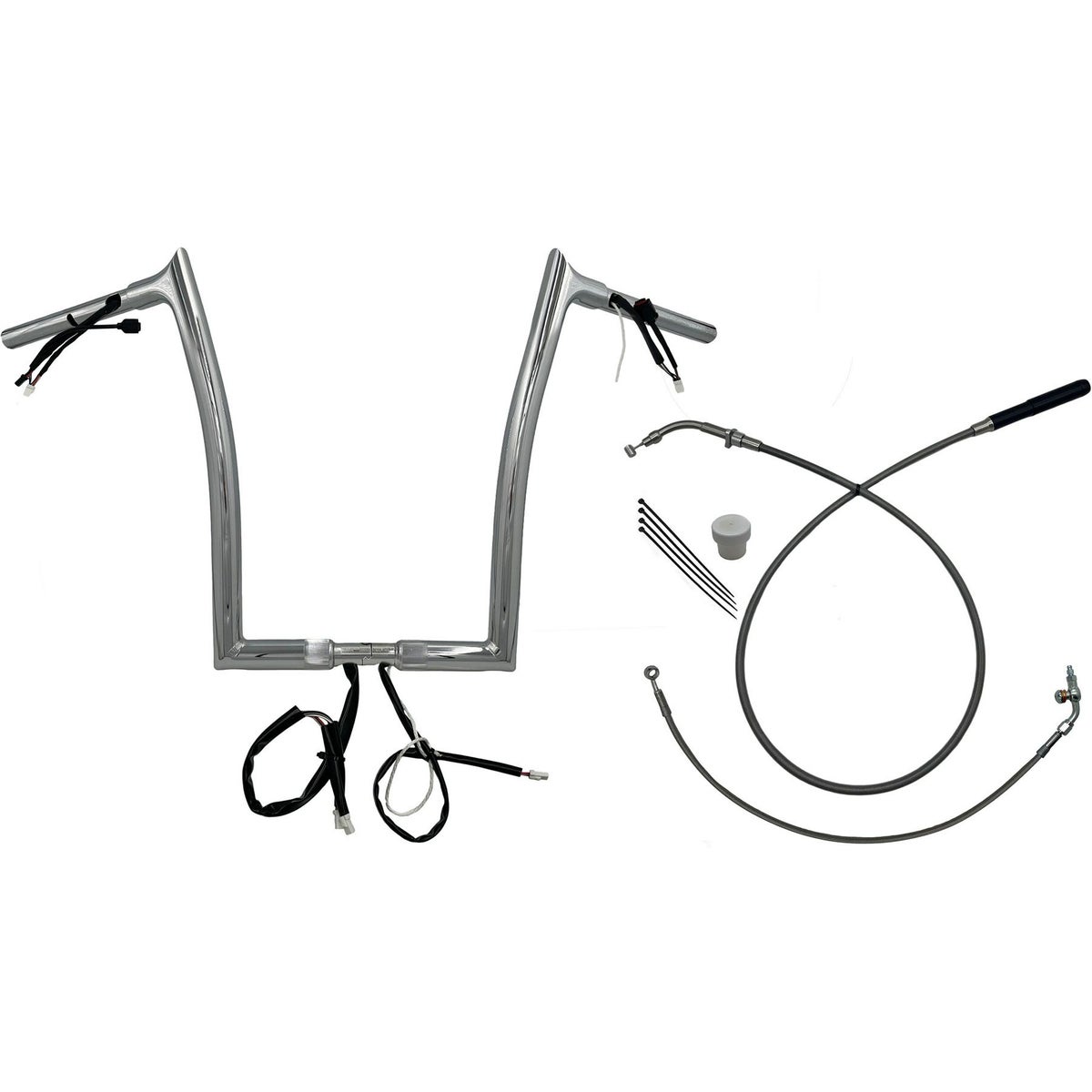 2024以降 ロードグライド EZインストール 1-1/4インチ径ポインテッドトップ・ハンドルバーキット 16インチ (クローム)