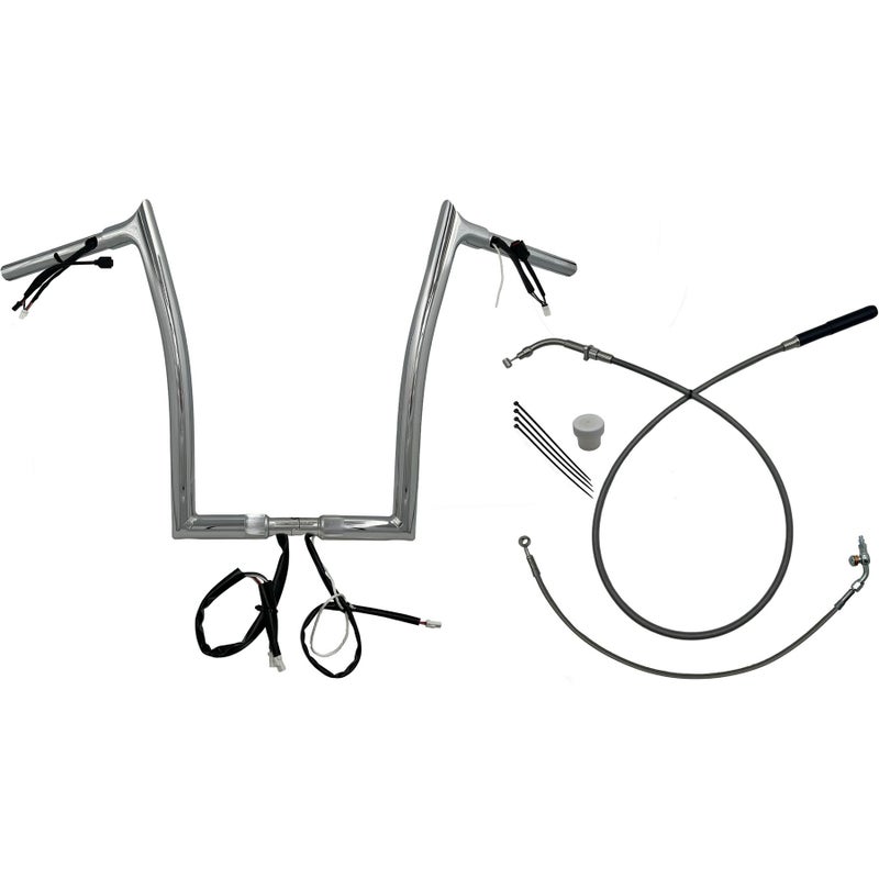 2024以降 ロードグライド EZインストール 1-1/4インチ径ポインテッドトップ・ハンドルバーキット 16インチ (クローム)