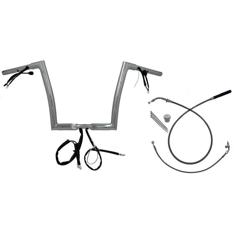 2024以降 ロードグライド EZインストール 1-1/4インチ径フラットトップ・ハンドルバーキット 12インチ (クローム)