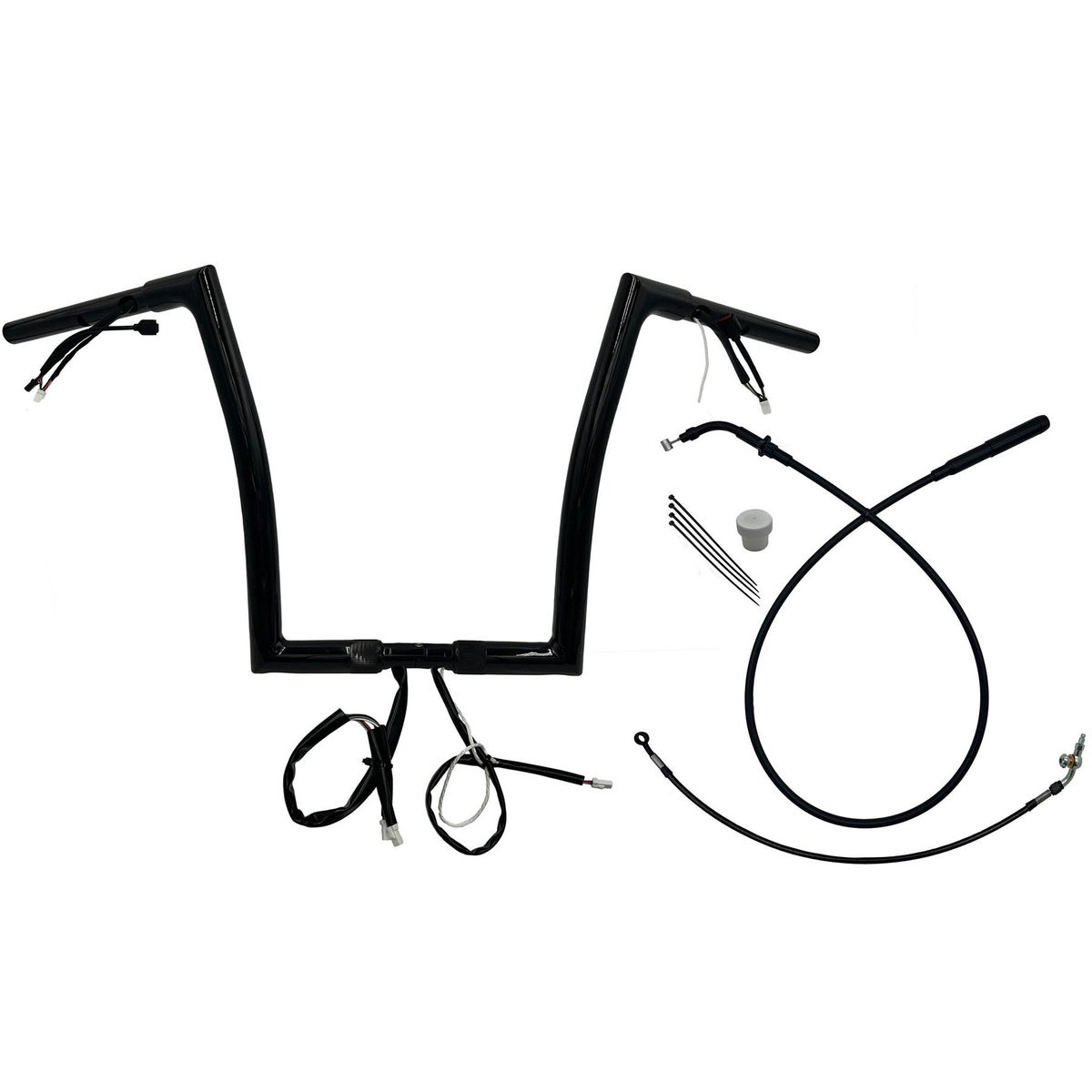 2024以降 ロードグライド EZインストール 1-1/4インチ径フラットトップ・ハンドルバーキット 14インチ (グロスブラック)