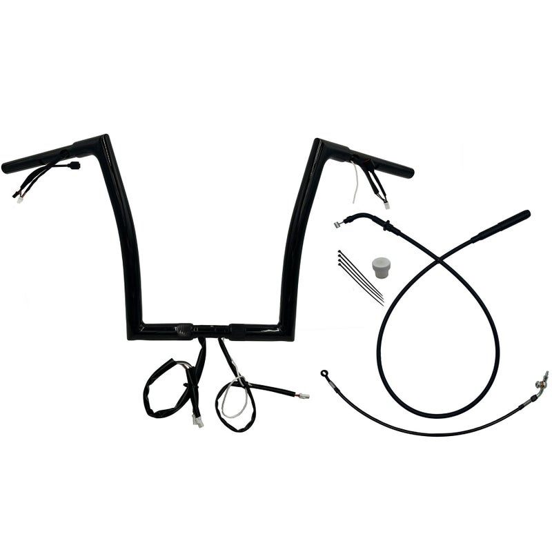 2024以降 ロードグライド EZインストール 1-1/4インチ径フラットトップ・ハンドルバーキット 14インチ (グロスブラック)