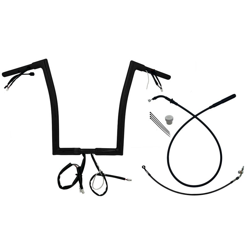 2024以降 ロードグライド EZインストール 1-1/4インチ径フラットトップ・ハンドルバーキット 16インチ (グロスブラック)