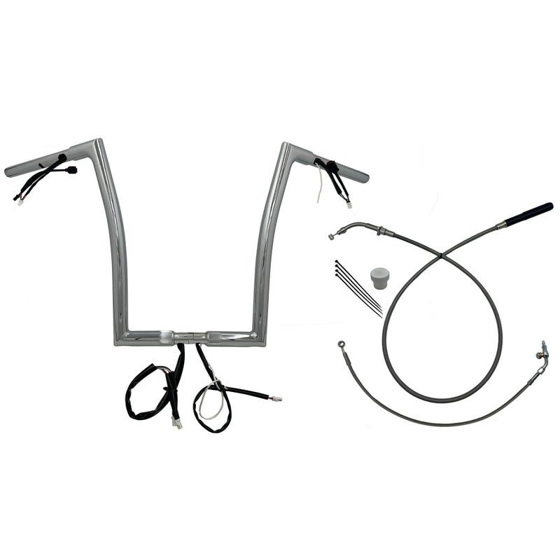 2024以降 ロードグライド EZインストール 1-1/4インチ径フラットトップ・ハンドルバーキット 16インチ (クローム)