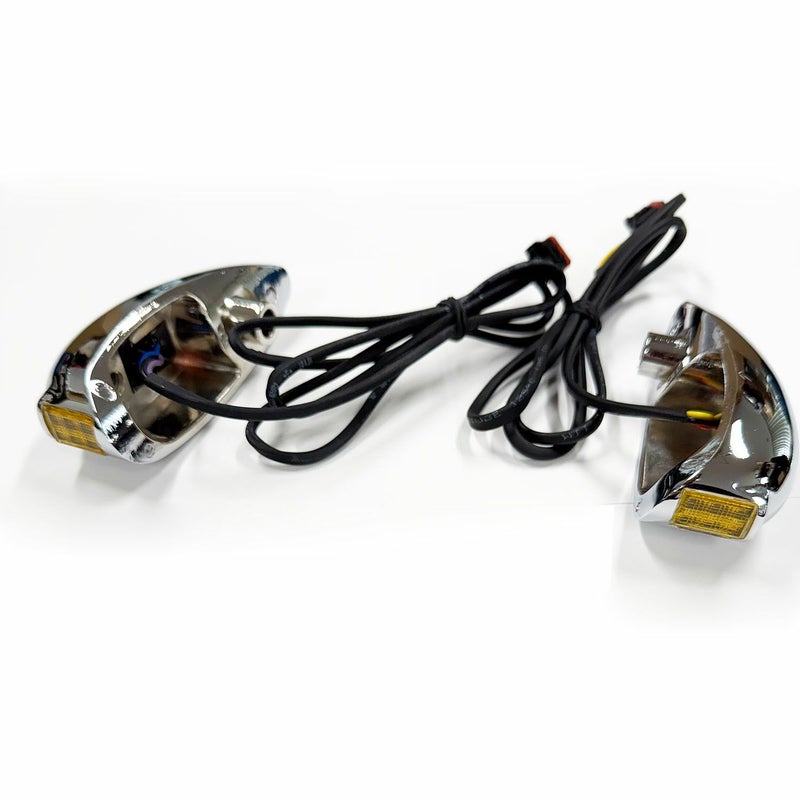 2015以降 ロードグライド フェアリングマウント LEDウインカー アンバーポジションライト クローム