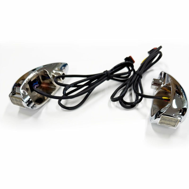 2015以降 ロードグライド フェアリングマウント LEDウインカー ホワイトポジションライト クローム