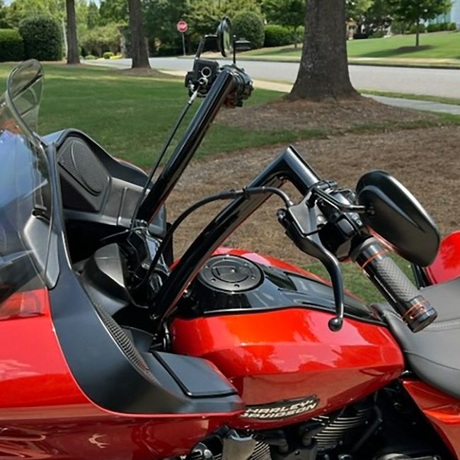 2024以降 ロードグライド 1-1/2インチ径フラットトップ・EZインストール ハンドルバー 14インチ (グロスブラック)