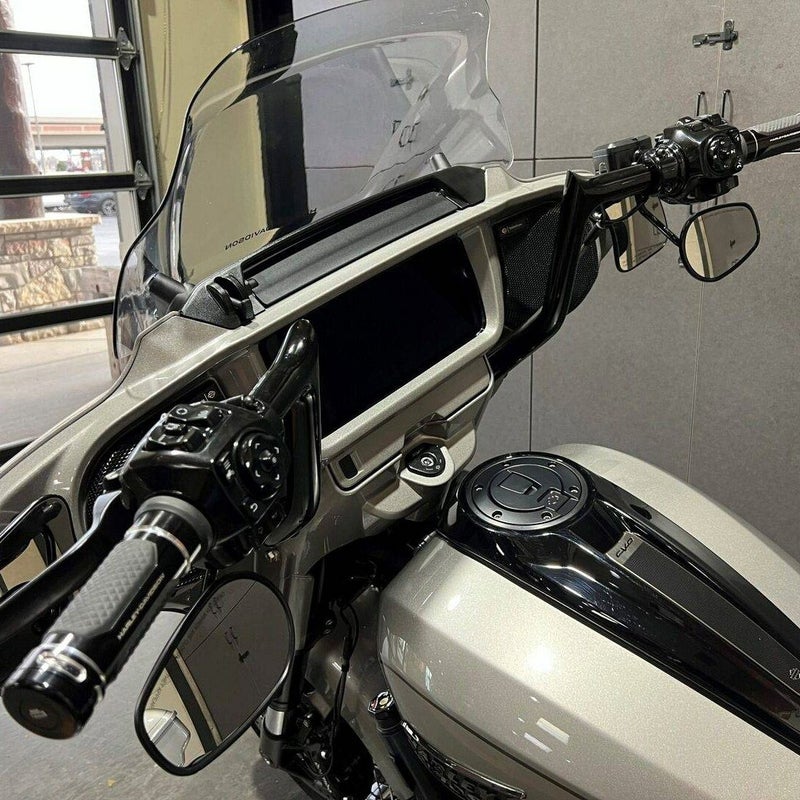 EZインストール 1-1/4インチ径ポインテッドトップ・ハンドルバー 12インチ (グロスブラック)