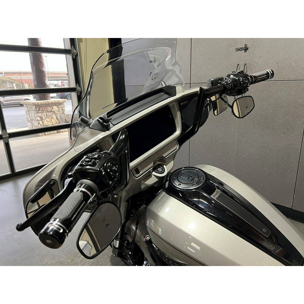 EZインストール 1-1/4インチ径ポインテッドトップ・ハンドルバー 12インチ (グロスブラック)3