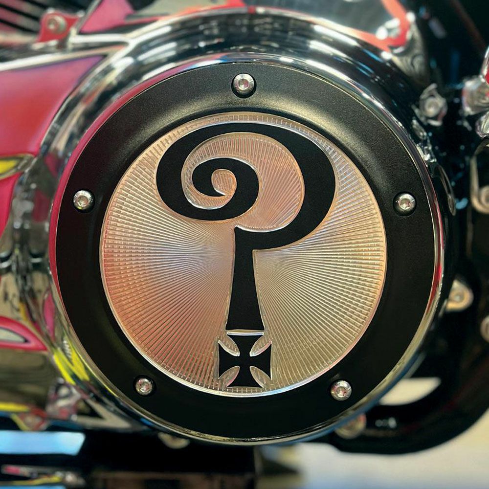 M8ツーリング Question Mark ダービカバー マットブラック Indian Larry Motorcycles