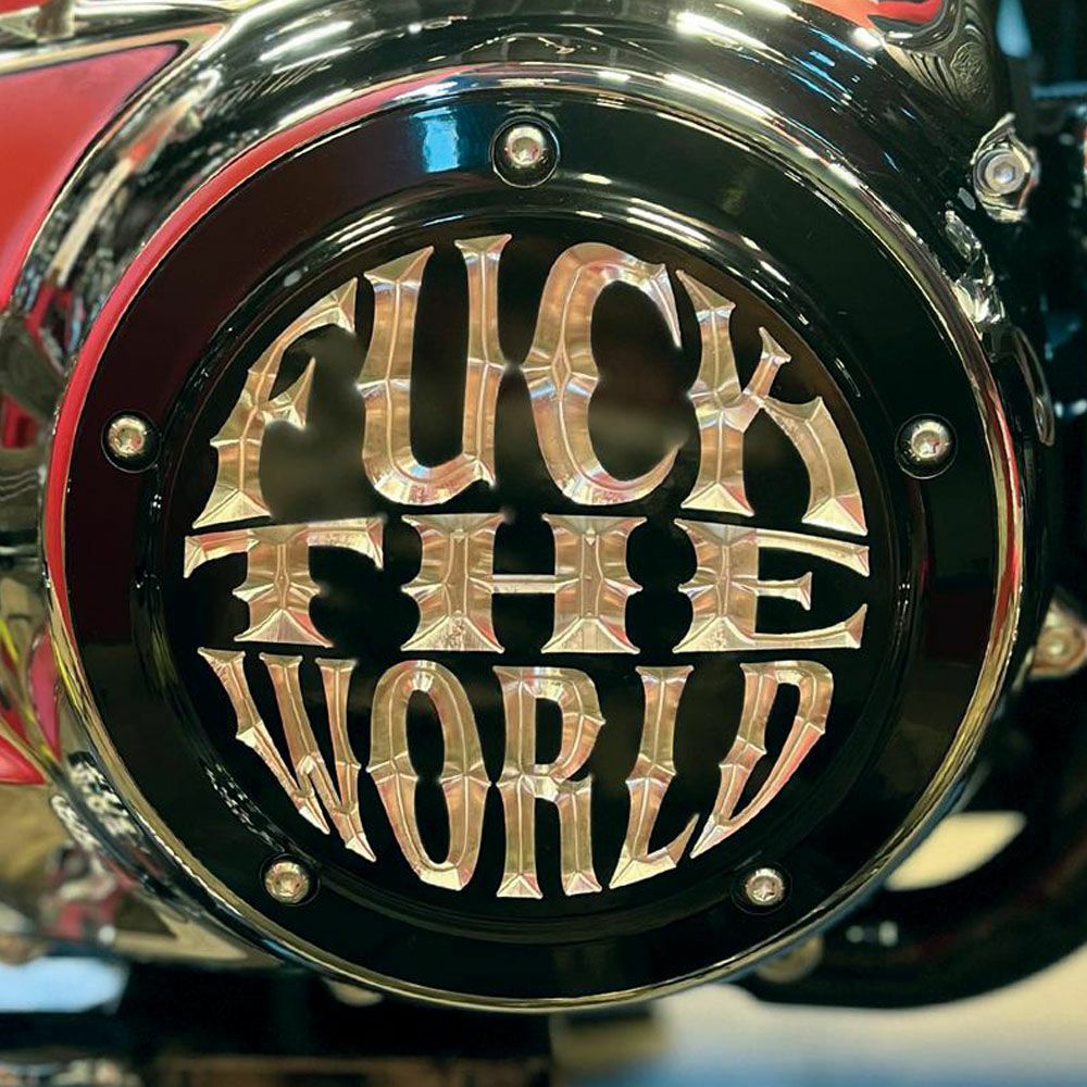 M8ツーリング FTW ダービカバー グロスブラック Indian Larry