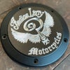 M8ソフテイル Indian Larryロゴ ダービカバー マットブラック Indian Larry Motorcycles 