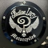 Indian Larryロゴ ダービカバー グロスブラック Indian Larry Motorcycles