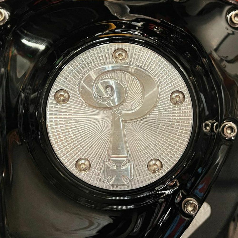 Indian Larry Legacy タイマーカバー ハーレーxl883 Question Mark タイマーカバー ポリッシュ Indian Larry Motorcycles
