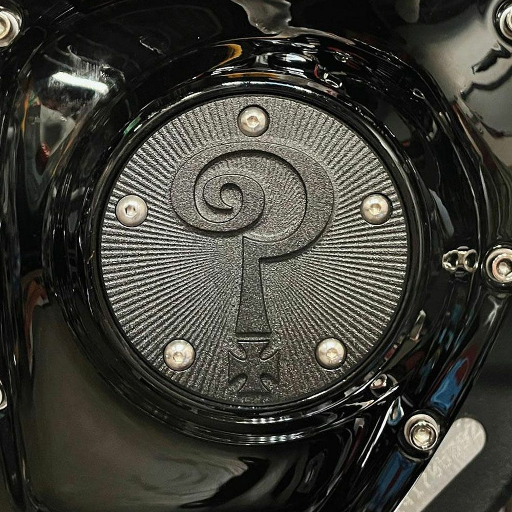 Question Mark タイマーカバー マットブラック Indian Larry Motorcycles 